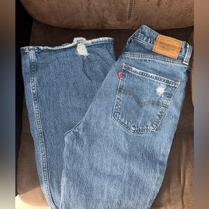 Levi's high rise flare jeans